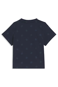 Kids' cotton T-shirt with all-over Double B monograms