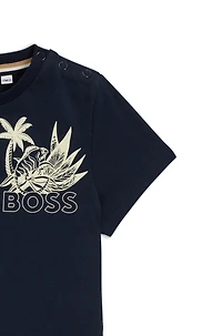 Kids' shorts and T-shirt set with creative artwork