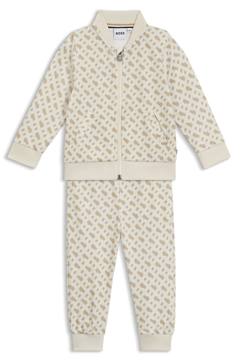 Kids' tracksuit with all-over monogram pattern