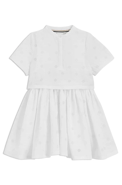 Kids' two-in-one dress with Double B monograms