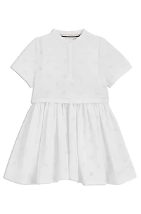 Kids' two-in-one dress with Double B monograms