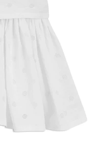 Kids' two-in-one dress with Double B monograms