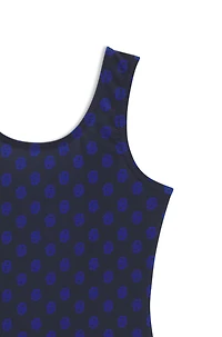 Kids' monogram swimsuit with low-cut back