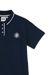 Kids' polo dress stretch-cotton piqué