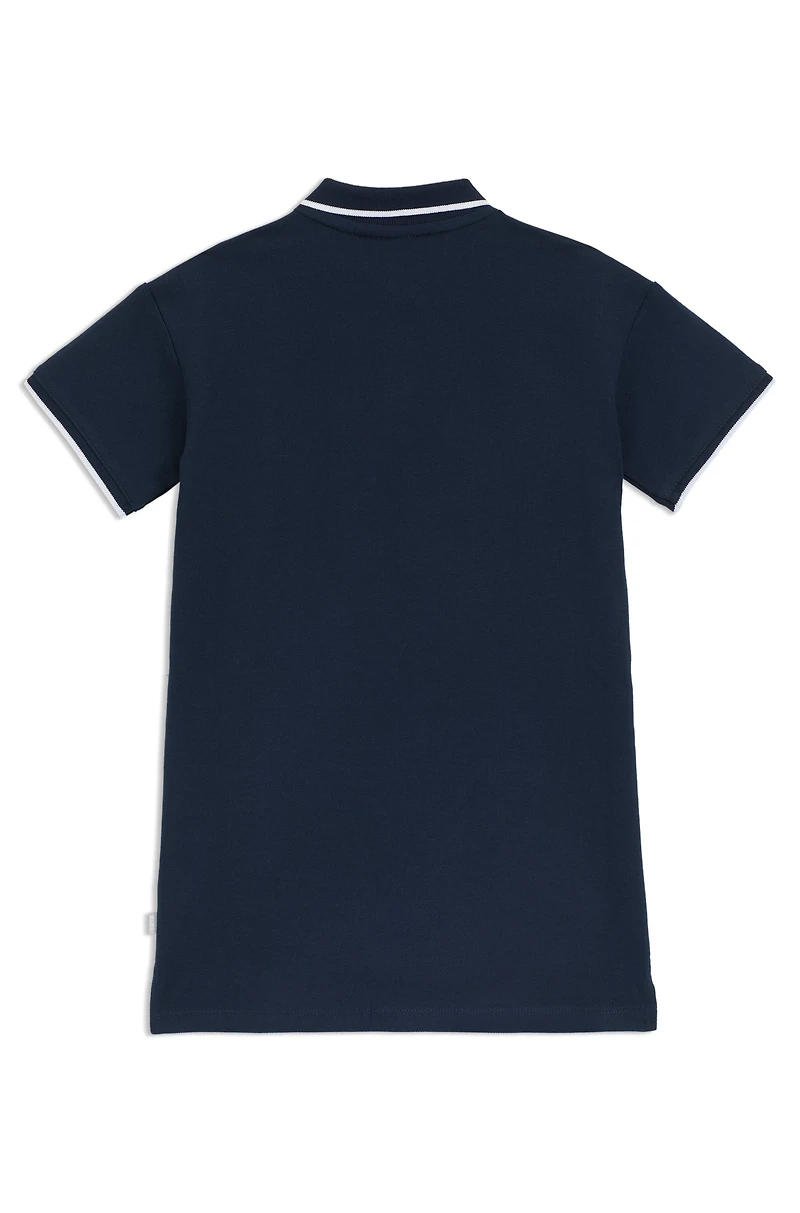 Kids' polo dress stretch-cotton piqué