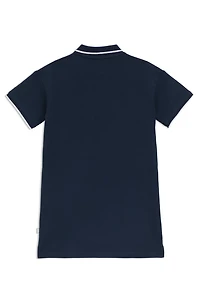 Kids' polo dress stretch-cotton piqué
