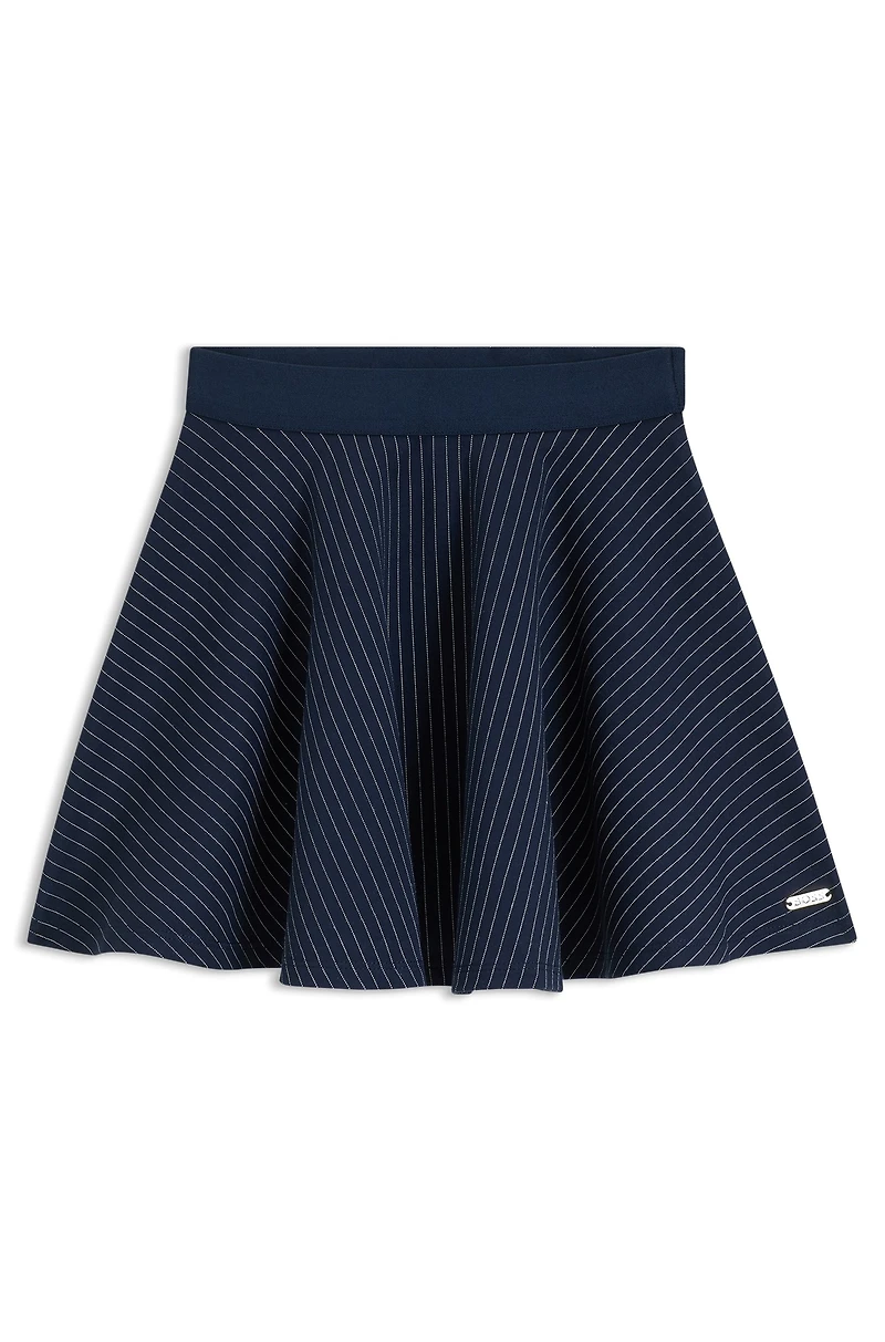 Kids' skater skirt with printed stripes