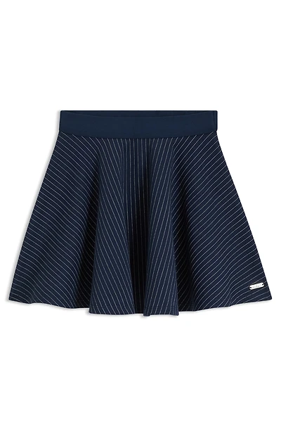 Kids' skater skirt with printed stripes