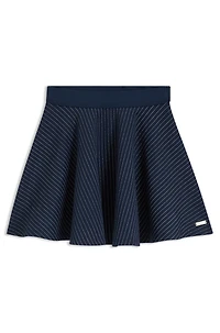 Kids' skater skirt with printed stripes