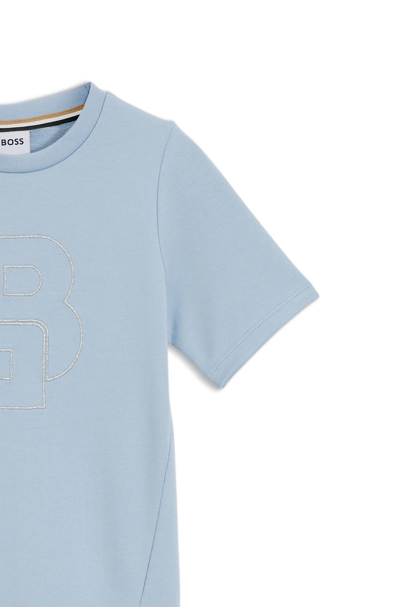 Kids' sweater dress with embroidered Double B monogram