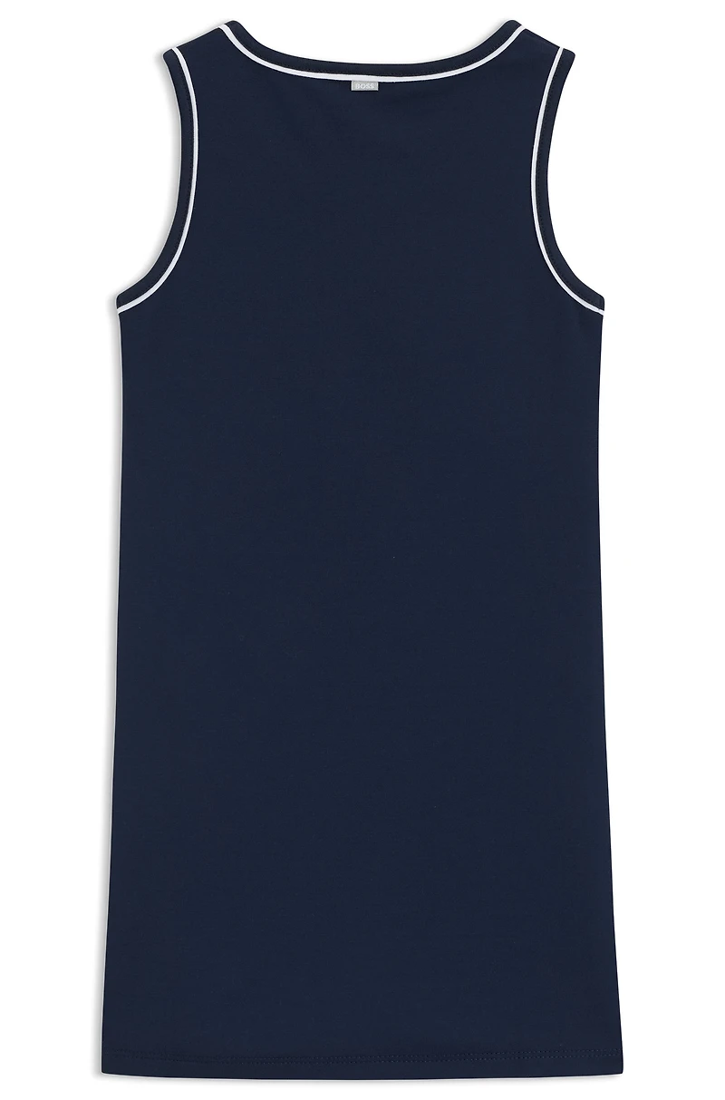 Kids' sleeveless dress with Double B monogram