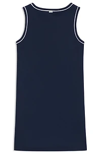 Kids' sleeveless dress with Double B monogram
