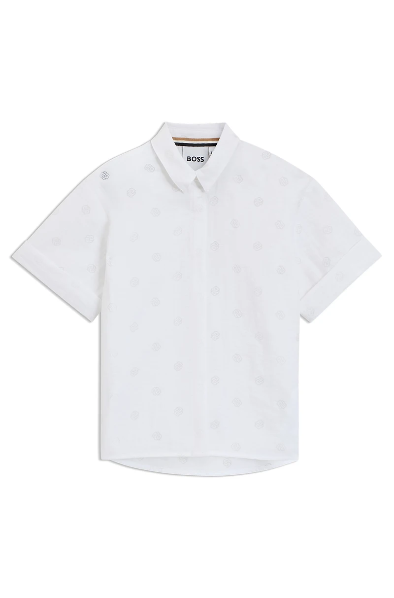 Kids' shirt with Double B monograms