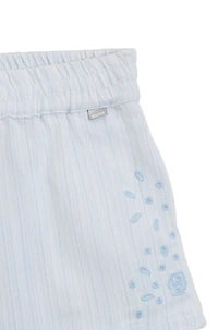Kids' shorts with broderie anglaise