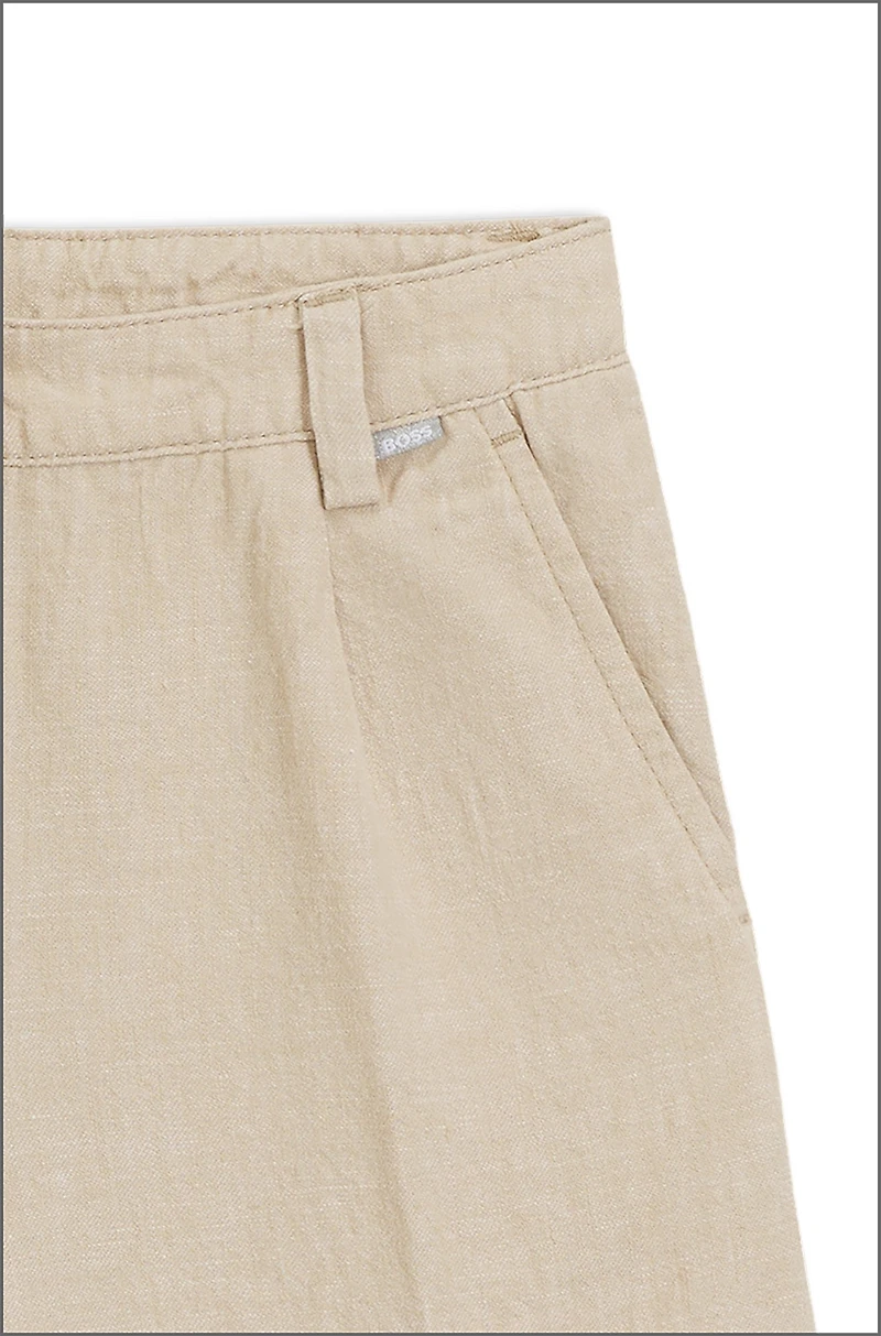 Kids' trousers linen and cotton
