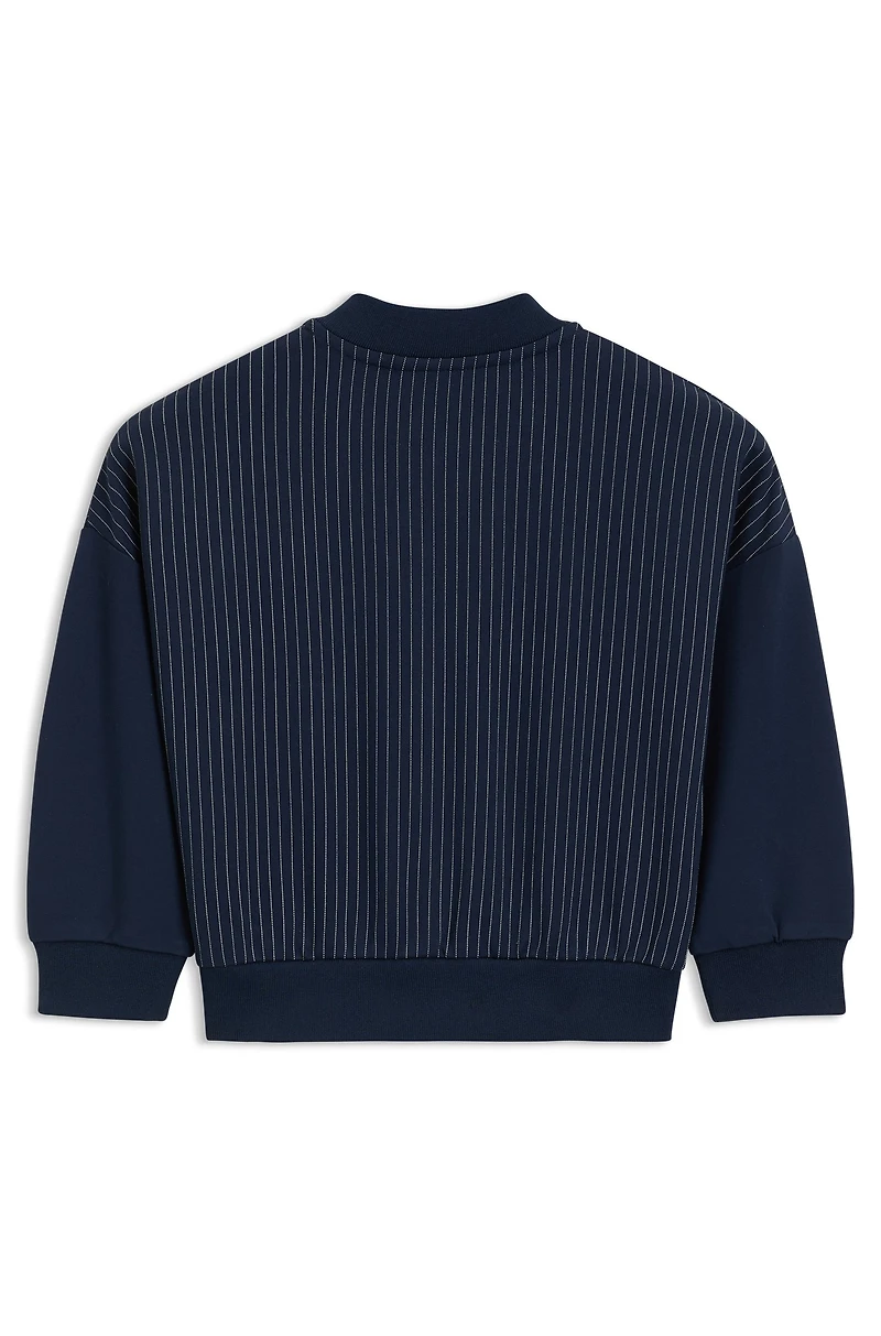 Kids' cardigan striped stretch fabric