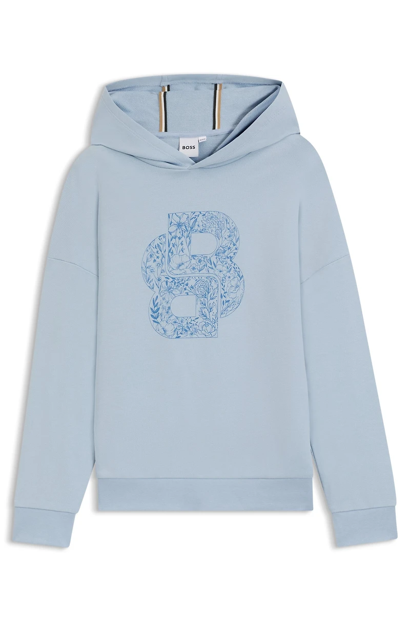 Kids' stretch-cotton hoodie with Double B monogram