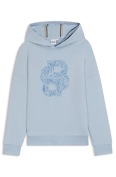 Kids' stretch-cotton hoodie with Double B monogram