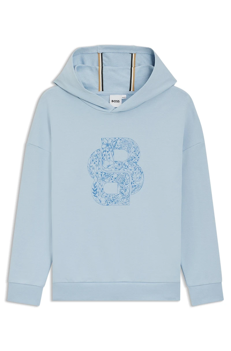 Kids' stretch-cotton hoodie with Double B monogram