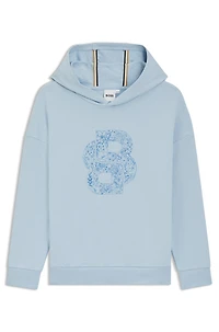 Kids' stretch-cotton hoodie with Double B monogram