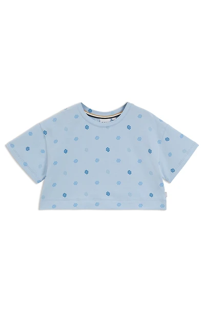 Kids' T-shirt stretch cotton with Double B monograms
