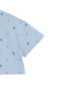 Kids' T-shirt stretch cotton with Double B monograms