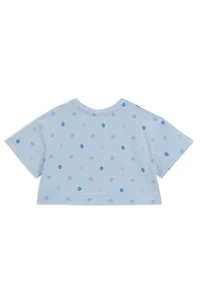 Kids' T-shirt stretch cotton with Double B monograms