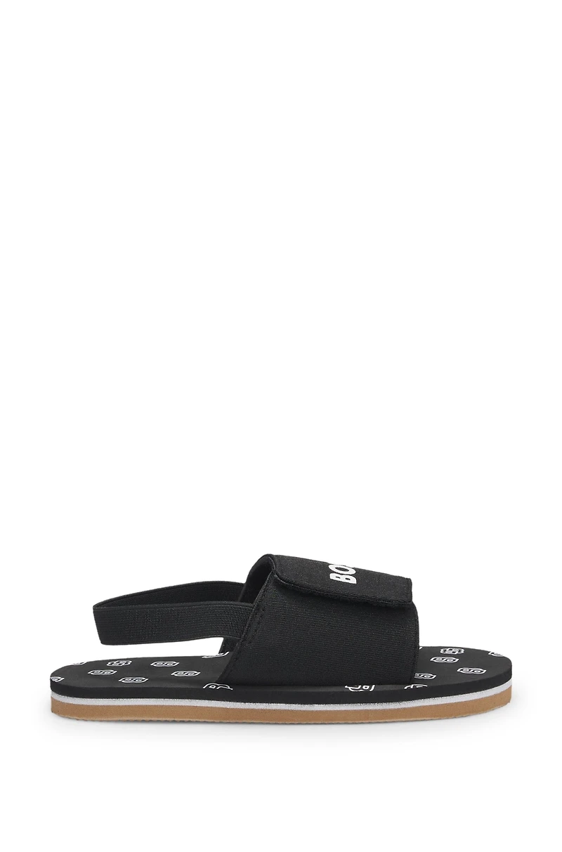 Kids' sandals with logo riptape strap