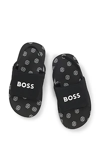 Kids' sandals with logo riptape strap
