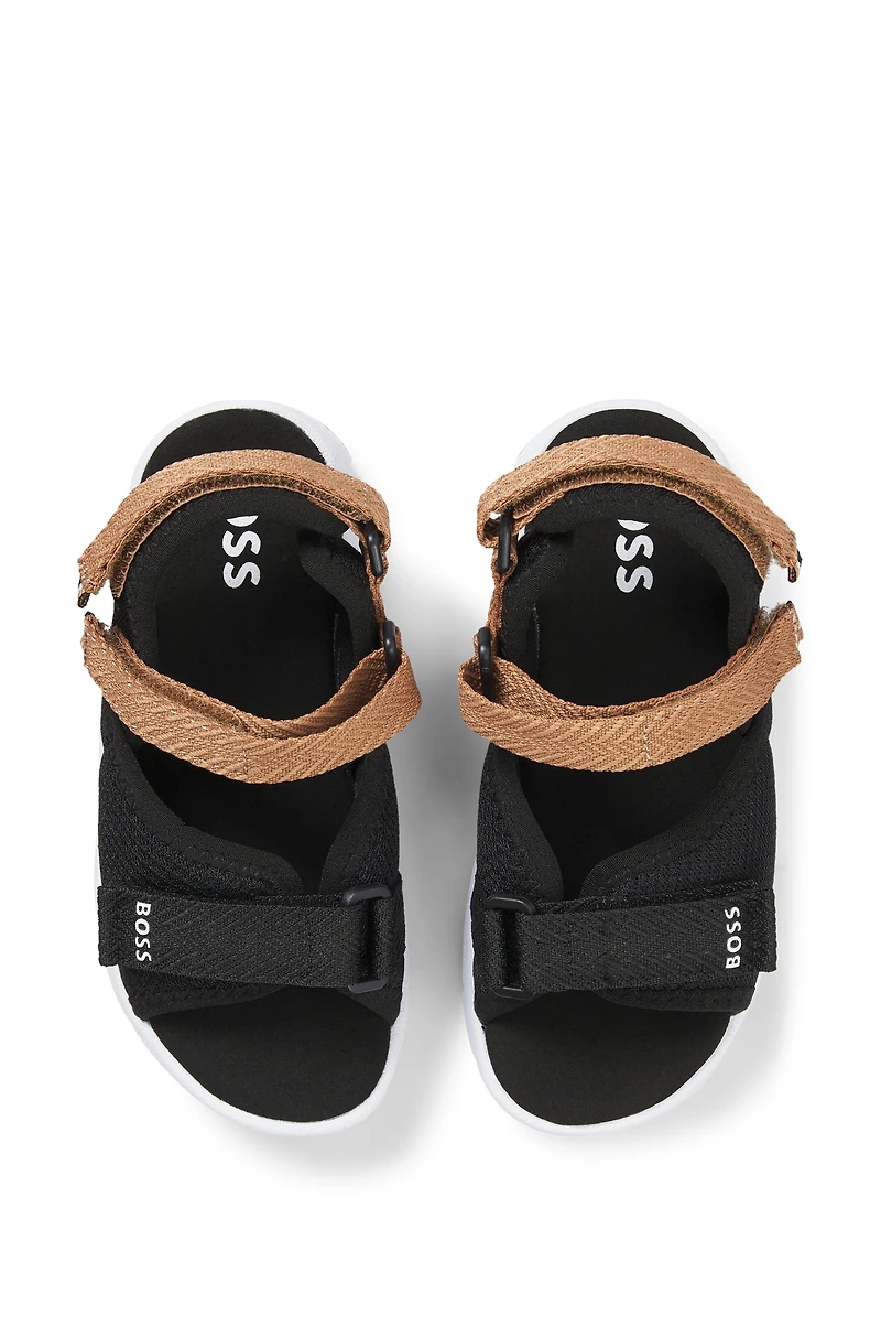 Kids' sandals with branded touch-closure straps