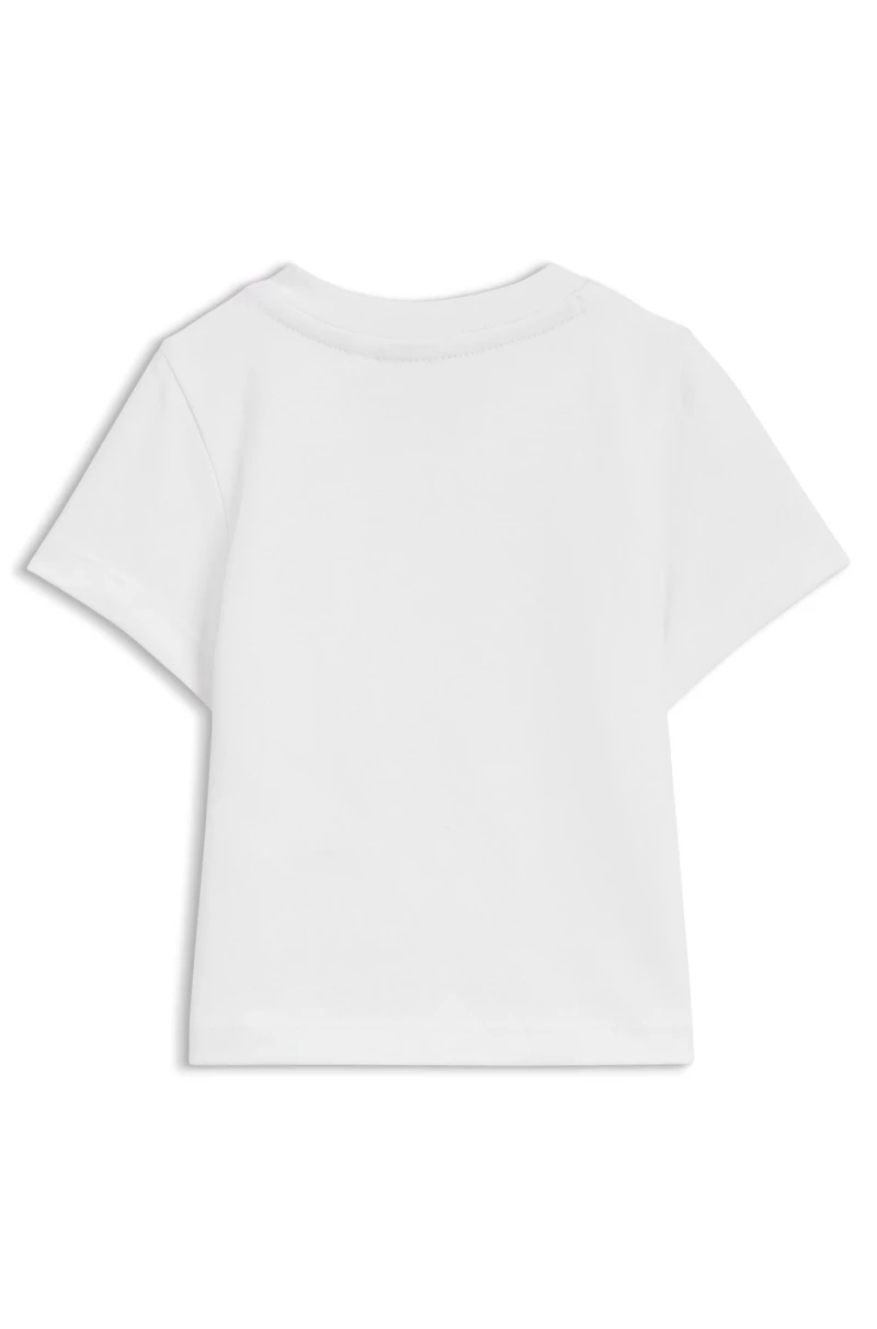 Baby shiny-logo T-shirt stretch cotton