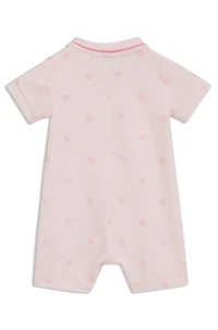 Baby playsuit stretch cotton with Double B monograms