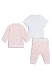 Gift-boxed three-piece cotton tracksuit for babies