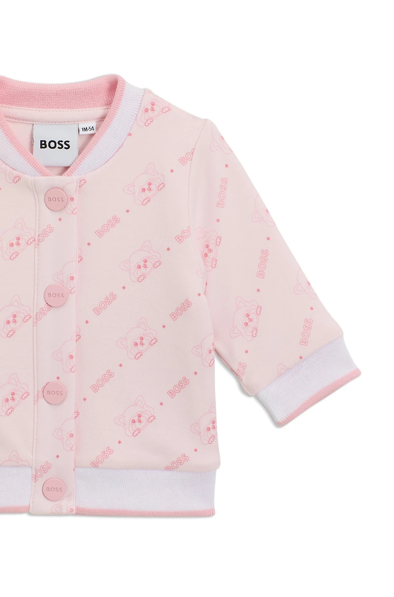 Gift-boxed three-piece cotton tracksuit for babies