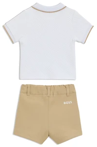 Gift-boxed shorts and polo shirt for babies