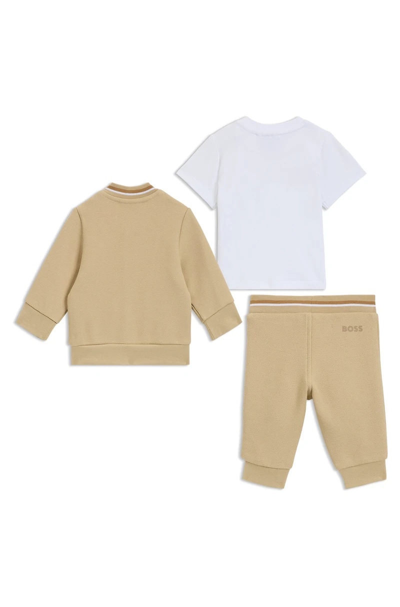 Gift-boxed three-piece tracksuit for babies