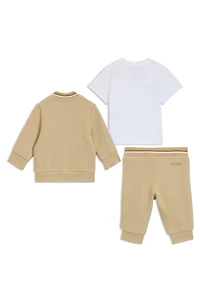 Gift-boxed three-piece tracksuit for babies