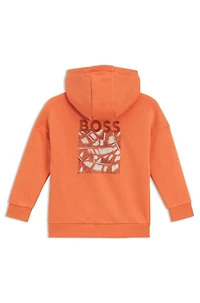 Kids' loose-fit hoodie with rear artwork