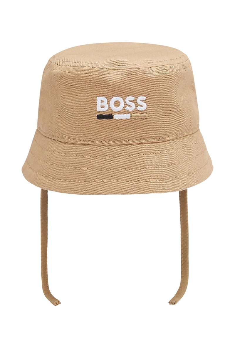 Baby bucket hat cotton with embroidered logo
