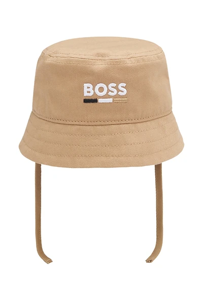 Baby bucket hat cotton with embroidered logo
