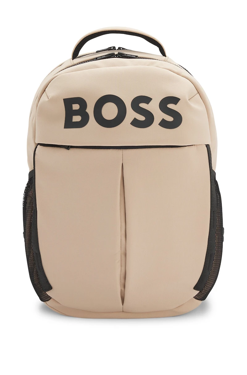 Kids' backpack in ripstop fabric with silicone logo