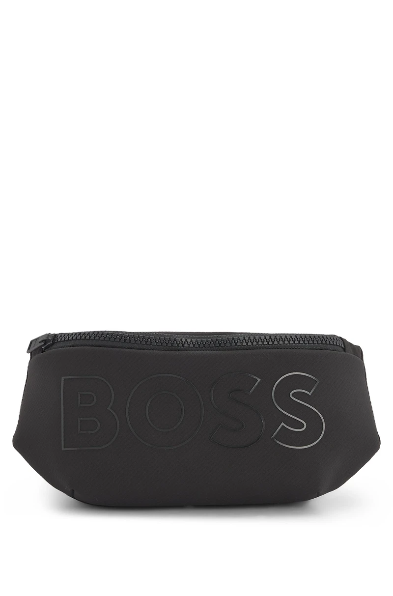 Kids' belt bag in ripstop fabric with silicone logo