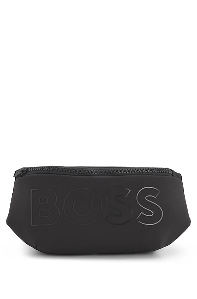 Kids' belt bag in ripstop fabric with silicone logo