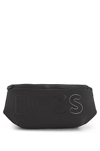 Kids' belt bag in ripstop fabric with silicone logo