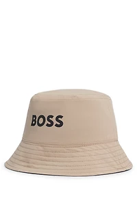 Kids' reversible bucket hat ripstop fabric and cotton