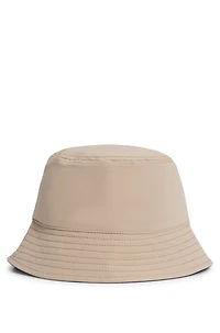 Kids' reversible bucket hat ripstop fabric and cotton
