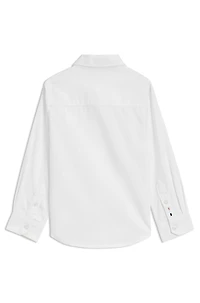 Kids' shirt Oxford cotton with embroidered logo