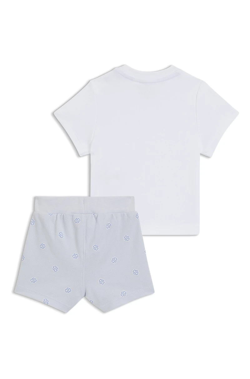 Gift-boxed shorts and T-shirt set for babies