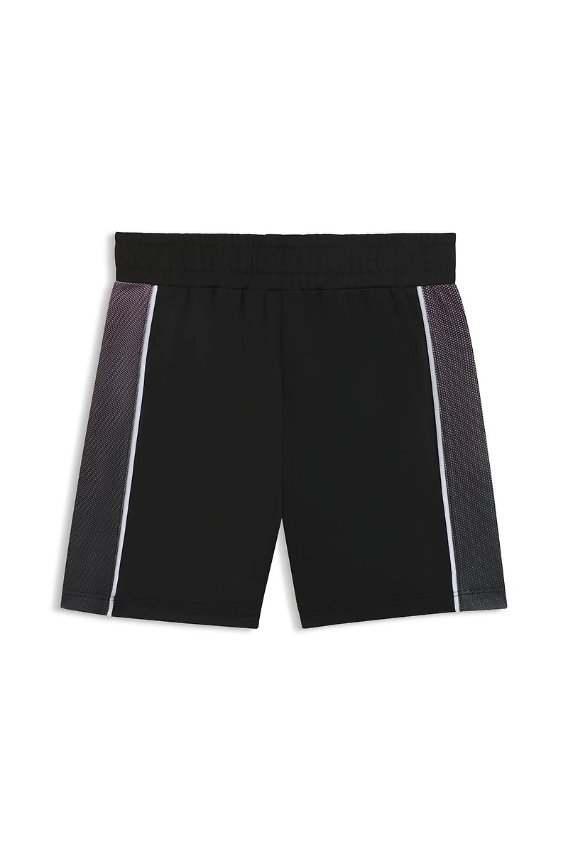 Kids' stretch-jersey shorts with logo print