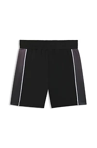 Kids' stretch-jersey shorts with logo print